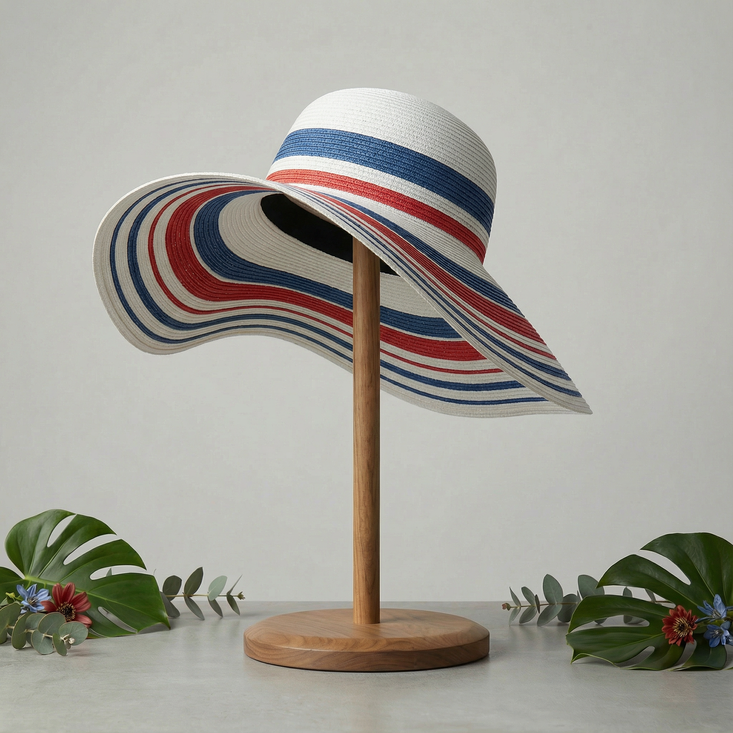 Striped Oversized Summer Sunhat