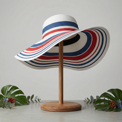 Striped Oversized Summer Sunhat