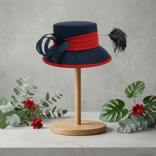 Stunning navy piece with red trim pre order