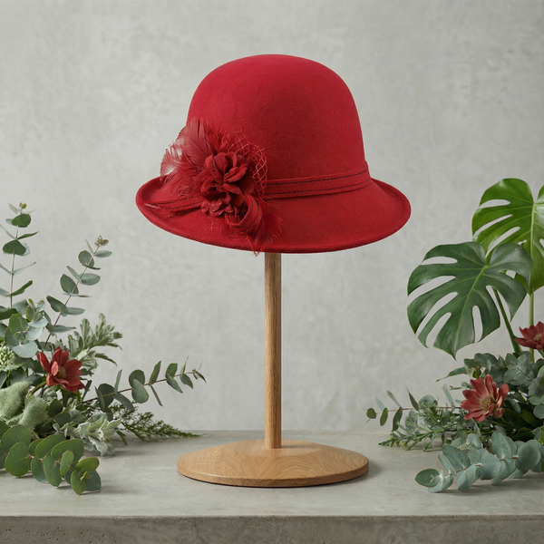 Stunning red wool hat