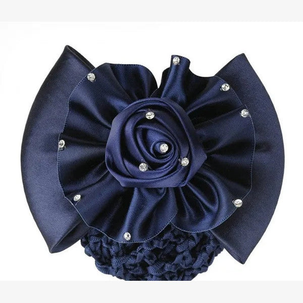 Navy Hairpiece with Bling
