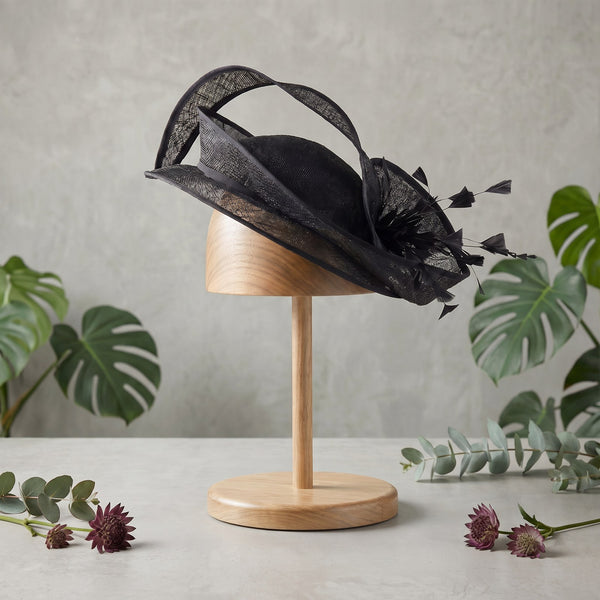 Black Sinamay Fascinator