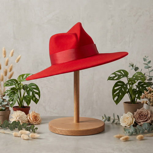 Red Wool Fedora