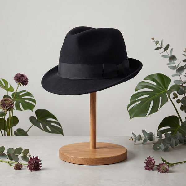 Black Wool Trilby
