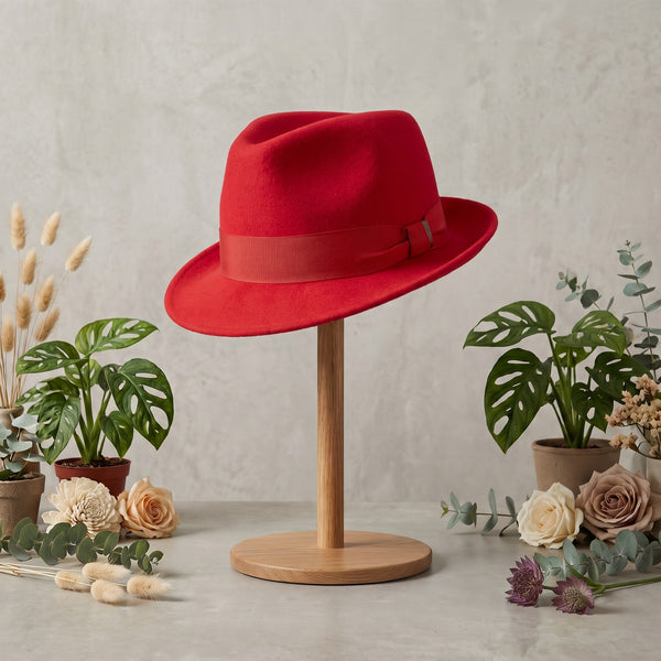 Red Wool Trilby