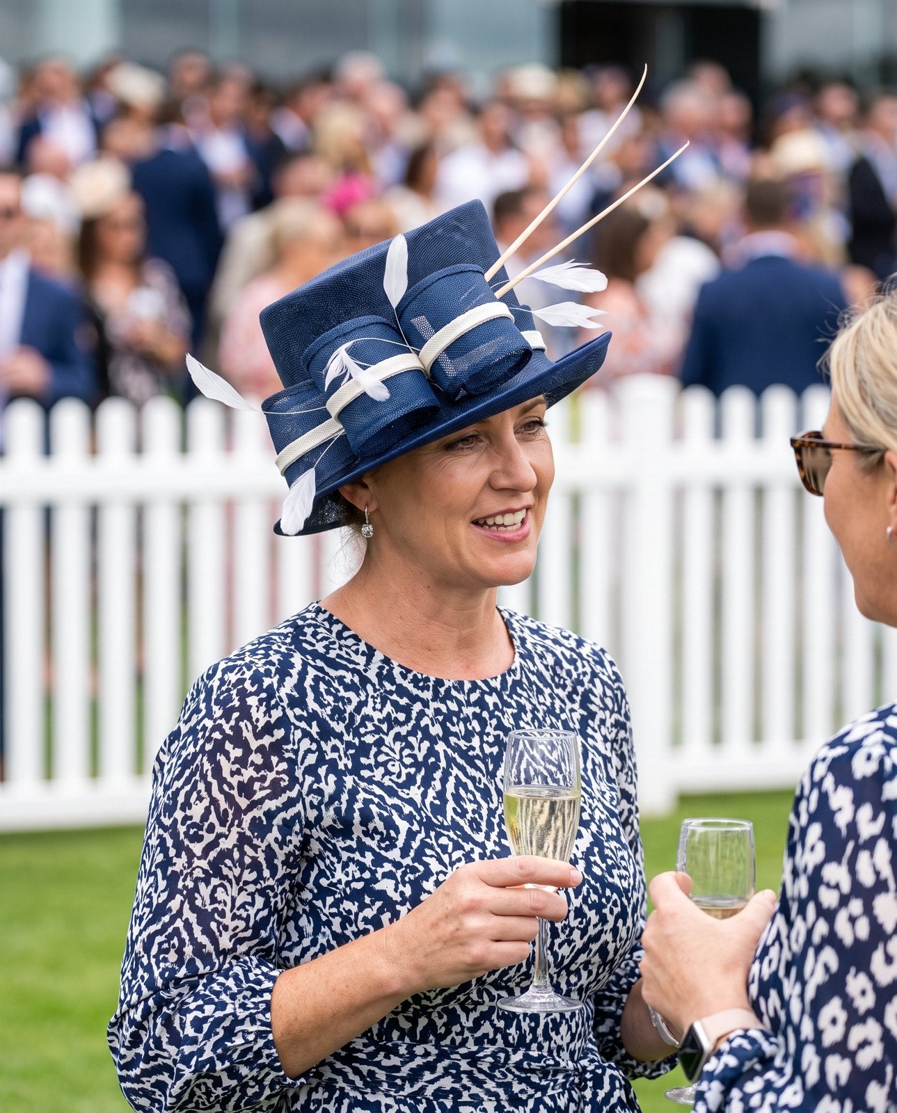 Manor hat styled for an event